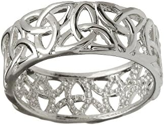 Trinity Knot Ring Silver Plated Size 5