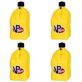 4 Pack VP 5 Gallon Square Yellow Racing Utility Jugs