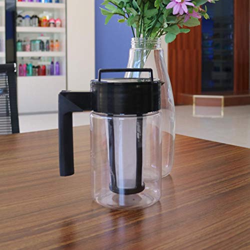 Elaco Coffee Kettle,900ML Cold Brew Iced Coffee Maker Airtight Seal Silicone Handle Coffee Kettle (Random)