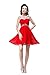 Red Beaded Chiffon Bridesmaid dresses for Weddings Short,Red,12