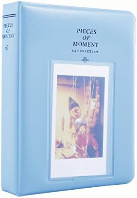 Helloween 64 Pockets Mini Photo Album for Instax Mini 7s 8 8+ 9 25 26 50s 70 90 Instant Camera & Name Card (Blue)