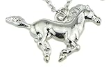 My Little Pony Pendant Silver Horse Necklace Best for Cowgirl Teen Girls Equestrian Birthday Gift Jewelry