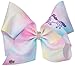 JoJo Bows Signature Collection 2 x Large Hair Bows Set Pink Unicorn Pattern Best Stocking Filler Gift For Girls