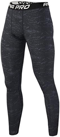 ASOONYUM Men's Legging Compression Pants - Cool Dry Sports Tights Base Layer Leg Sleeve for Running, Workout, Yoga, Black