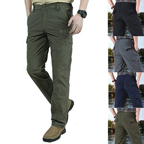 VEZAD Men Summer Outdoor Sports Cargo Pants Fast-Drying Breathable Trousers - Thumbnail 3