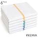 Premia Kitchen 6 Dish Towels Towels (2 Blue, 2 Yellow, 2 Green) - Absorbent 100% Cotton Herringbone (14