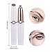 Eyebrow Hair Remover, Ruren Electric Eyebrow Trimmer for Women, Portable Painless Eyebrow Razor with Light (Battery Not Included), White