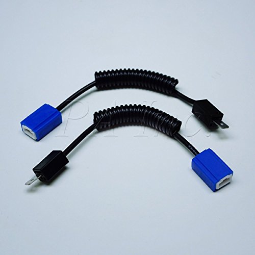 PA H1 & H3 lamp Ceramic plug Headlight Harness Wiring Wire Socket (With Male Harness Plug)