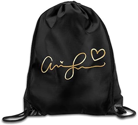 GONIESA Ariana Grande Signature Gold Logo Drawstring Backpack Bag