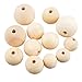 Souarts Mixed Natural Round Ball Wooden Wood Loose Beads 20mm 25mm 30mm Pack of 30pcs