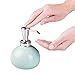 mDesign Retro Bathroom Round Ceramic Refillable Liquid Soap Dispenser Pump Bottle for Vanity Countertop, Kitchen Sink - Holds Hand Soap, Sanitizer, Lotion & Essential Oils - Mint Green/Chrome