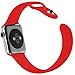 Sport Band for Apple Watch 42mm, BANDEX Soft Silicone Strap Replacement Wristbands for Apple Watch Sport Series 3 Series 2 Series 1(Red M/L)