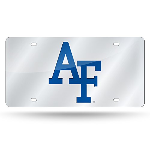 Rico Industries NCAA Air Force Falcons Laser Inlaid Metal License Plate Tag, Silver