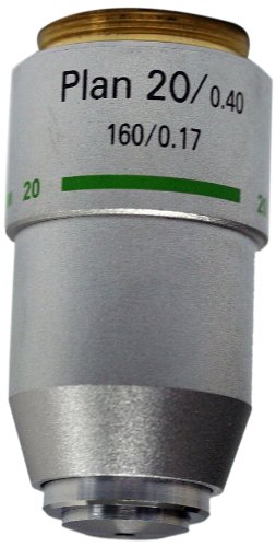 National Optical 720-160P 20X DIN Plan Achromat Objective Lens, N.A. 0.40, For 160 Microscopes