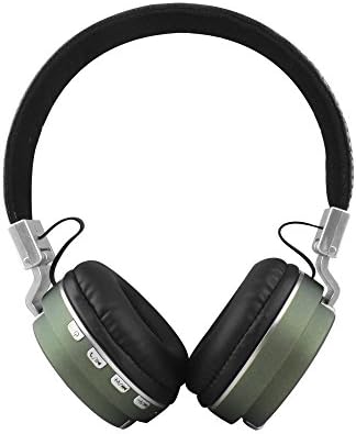 Alltrum Foldable On-Ear Headphone,Wireless Headsets With Built-in Mic, Stereo Sound,Lightweight,Comfortable Wearing Feeling,Noise Reduction,SD Card,Wired Modes for Phone / PC,Green