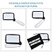 Magnifying Glass with Light, Folding Handle, 5 Bright LED Magnifier, 2X Rectangular Handheld Reading Magnifying Glass for Seniors, Low Vision, Macular Degeneration, Hobbyists by H+LUX