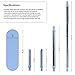 Reusable Straws Stainless Steel Metal - Telescopic Long Drinking Straw That is Portable, Collapsible, Retractable and Creates Zero Waste - Travel Case & Cleaning Tool Included (Baby Blue)