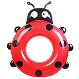 Ladybug Pool Float Inflatable Tube Swim Ring Anti-fade Durable 40 Pool Ring By WEINAS