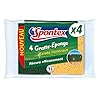 Spontex Eclats Mineralen, schuurspons, 8 groene schuursponzen, met silicamineralen, 2 verpakkingen met 4 sponzen