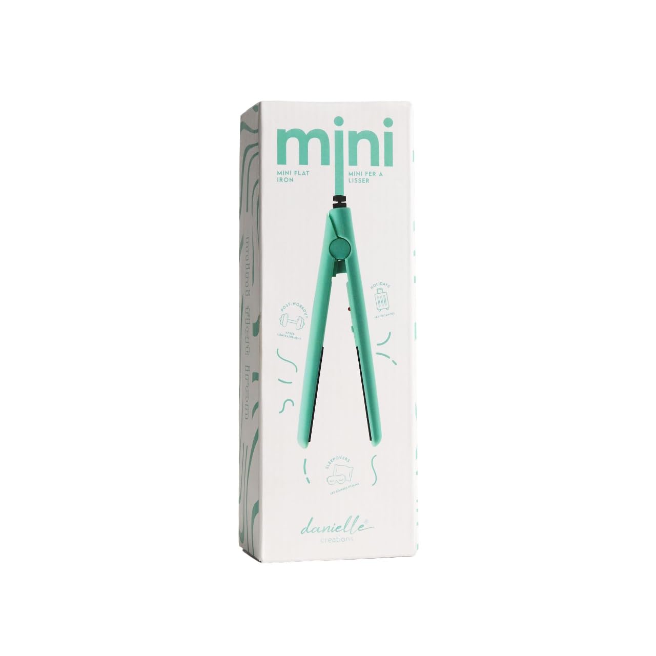 Danielle Creations Mini Flat Iron Hair Straightener - Compact Ceramic Plates for Sleek Hair in Minutes, Perfect Travel Companion for Weekends & Holidays