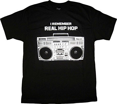 ISB Products Ill Street Blues I Remember Real Hip Hop with Boombox Radio T-Shirt - 2X - Black