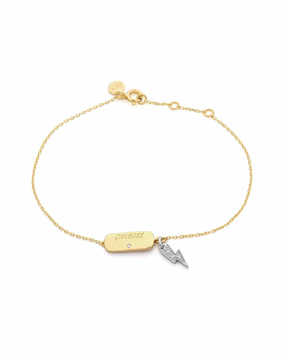 SECRECY Bracelet GIRL BOSS Female 925 Sterling Silver 18K Gold