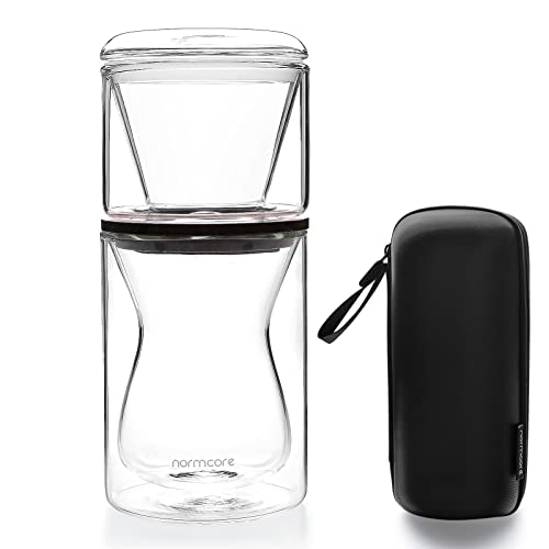 Normcore Pourover Coffee Maker Kit Includes Double Wall Glass Coffee