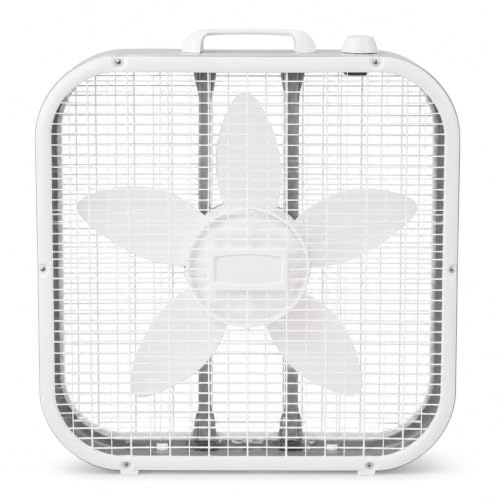 20 Inch Box Fan, 3 Speeds, Weather-Resistant Motor, Floor or Window