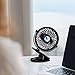 Glovion Mini Desk Fan, Clip-on Stroller Fan, 2600mAh Rechargeable Battery Clip Fan, 360 Adjustable Wind, Personal Clip or Desk Fan with Speeds Settings, Indoor& Outdoor Personal Cooler - Black