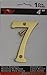 ZW Hardware A200 4 Inch Brass Bright Brass House Number 7
