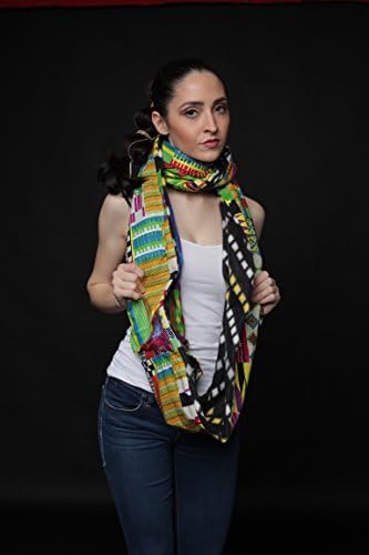Unisex Reversible Ankara and Fleece Lined Infinity Scarf Foulard d'hiver - Foulard d'hiver African Pagne Foulard d'hiver,loop snood scarf