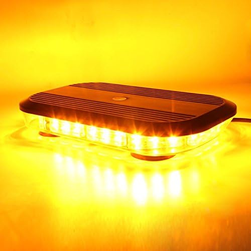 KiShi Falcon Flight Emergency 3 watt Low Profile Magnetic Roof Mount Mini LED Light Bar 12 in (Amber)