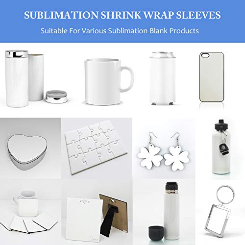 Shrink Wrap for Sublimation Tumblers,12x16 Inch White Sublimation