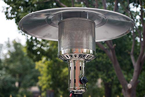Legacy Heating CAPH-7-S Patio Heater Hammered Black Powder Coated Finish, 30" x 30" x 88",