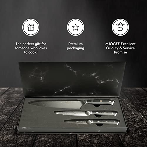 Damascus Professional Kitchen Knives Chef Knife Set of 3