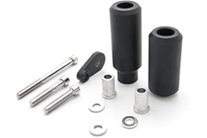 Krator MT219-046 Black Slider (Kawasaki ZX-6R / ZX-6RR / 636 No Cut Frame 2005-2006) Frame Bobbins Crash Protectors Motorcycl