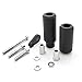 Krator MT219-046 Black Slider (Kawasaki ZX-6R / ZX-6RR / 636 No Cut Frame 2005-2006) Frame Bobbins Crash Protectors Motorcycle Sportbike)