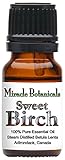 Miracle Botanicals Sweet Birch Essential Oil - 100% Pure Betula Lenta - Therapeutic Grade - 10ml