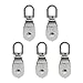 Saim 5Pcs Pulley Block Swivel M15 304 Stainless Steel Wire Rope Single-sheaved & Sheaves