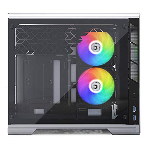 MTALLICGAR-MetallicGear-Neo-Mini-V2-Series-Mini-ITX-Case-Compact-Chassis-Sand-Blasted-Aluminum-Tempered-Glass-Panel-Liquid-Cooling-Ready-Silver