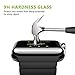 Amoner Screen Protector for Apple Watch, 38mm iWatch Tempered Glass Screen Protector, Full Coverage Scratch Proof Screen Film for 38mm iWatch Series 1/2/3, Black