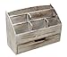 Executive Office Solutions Vintage Rustic Wooden Office Desk Organizer & Mail Rack for Desktop, Tabletop, or Counter - Distressed Torched Wood-Store Supplies, Desk Accessories, Mail – Barnwood (WO3B)