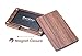 MaxGear Business Card Holder Wood Business Card Holders, Wooden Business Card Case Name Card Holder with Magnetic Closure for Men or Women Walnut