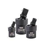 ARES 70073-3-Piece Impact Universal Joint Set - 1/4-Inch, 3/8-Inch and 1/2-Inch Drive Chrome Moly U Joint Sockets Access Hard to Reach Fasteners