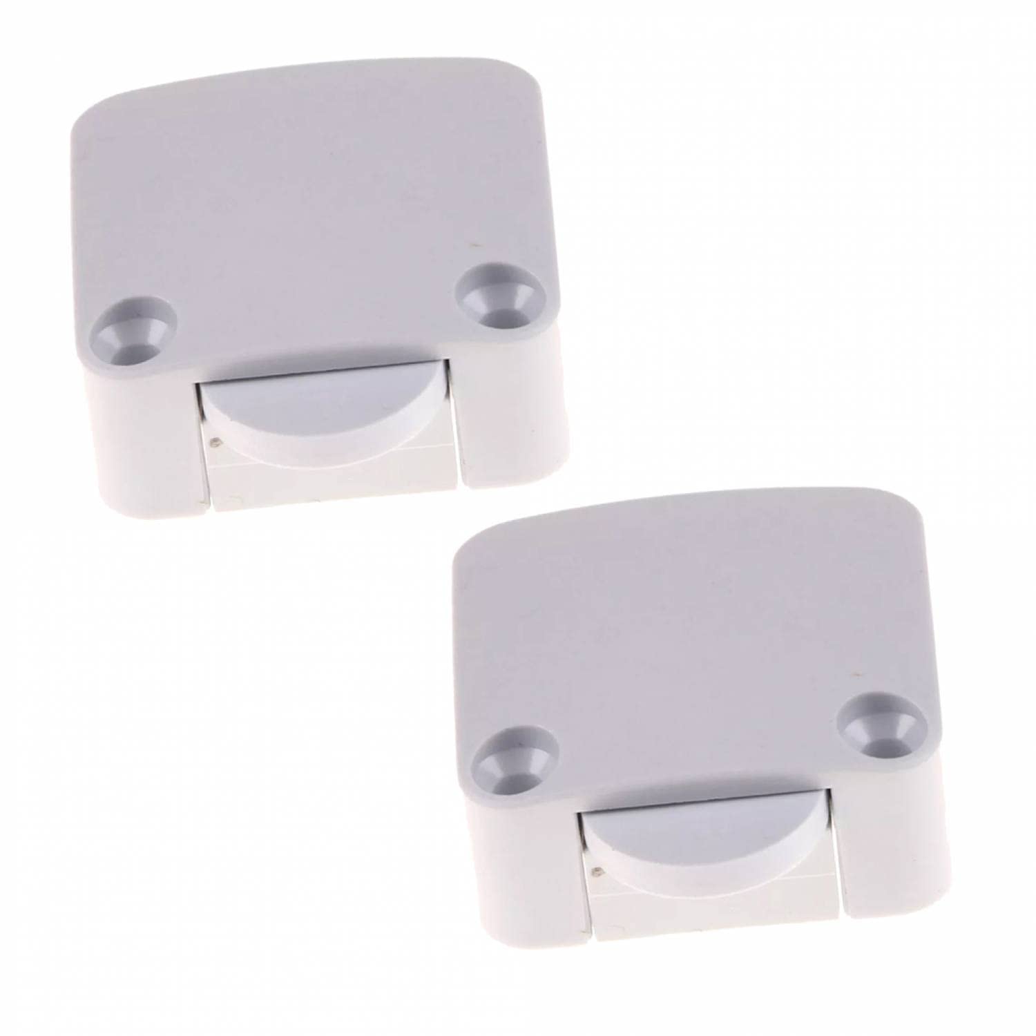 2 x Door Contact Switch Cabinet Switch Contact Switch 2A 250V Chest Switch Door Switch for Furniture Door Button Furniture Switch Light Switch White โ image 1