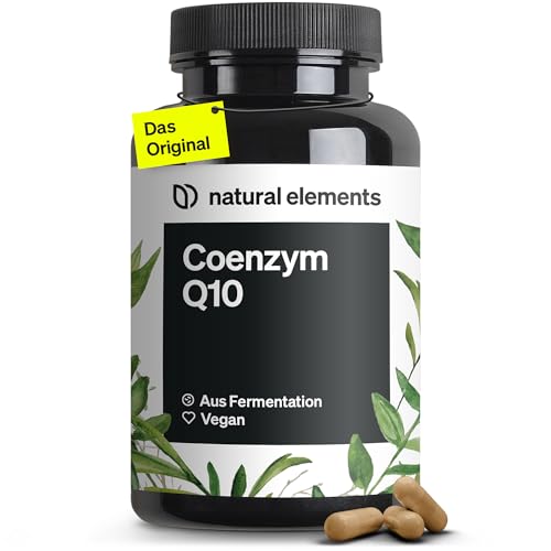 natural elements Coenzym Q10 – 200mg pro Kapsel – 120 vegane Kapseln – 4 Monate Reichweite – hochwertiges Q10 – hochdosiert, in Deutschland produziert