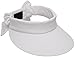 Livingston Open Top Hat Women's Wide Brim SPF 50+ UV Protection Visor Hat, White