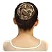 Synthetic Hair (18#) Dark Blonde Chignon Braided Hair Bun Extension Clip in Hair Bun Wedding Hair Piece Bun