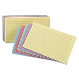 Oxford Index Cards, Assorted Colors, 5