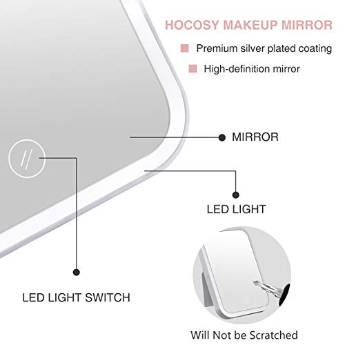 image for Makeup Mirror with Lights, HOCOSY Travel Vanity Mirror with Lights, To